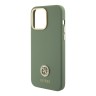 Guess для iPhone 15 Pro Max чехол Liquid silicone with 4G Diamond metal logo Hard Khaki