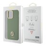 Guess для iPhone 15 Pro Max чехол Liquid silicone with 4G Diamond metal logo Hard Khaki