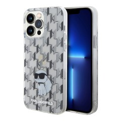Karl Lagerfeld для iPhone 15 Pro Max чехол PC/TPU Monogram NFT Choupette Hard Transparent