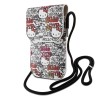 Hello Kitty для смартфонов сумка Wallet Phone Bag PU leather Graffiti Tags with Cord Beige