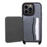 Karl Lagerfeld для iPhone 15 Pro Max чехол Crossbody cardslot PU Saffiano NFT Karl&Choupette Hard Silver