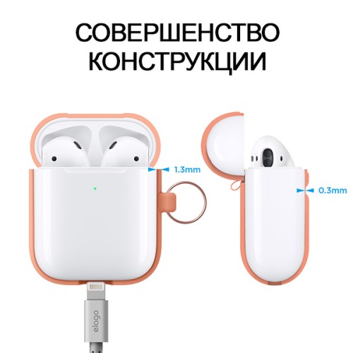 Чехол Elago Hang case для AirPods 2, Peach