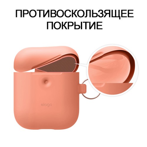 Чехол Elago Hang case для AirPods 2, Peach
