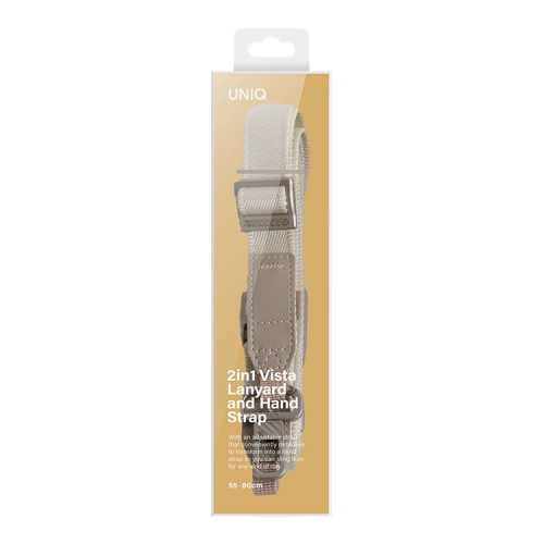 Uniq ремешок на шею/руку Vista 2-in-1 Lanyard and Handstrap Pearl White
