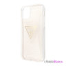 Чехол Guess Triangle logo Hard Glitter для iPhone 11, золотой