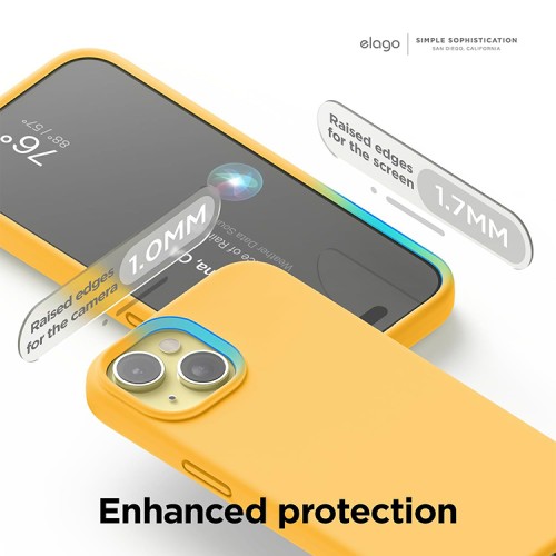 Elago для iPhone 15 чехол Soft silicone (Liquid) Sunshine