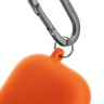Uniq для Airpods 4 чехол NEXO Liquid silicone +carabin +Sports ear hooks Volt Orange