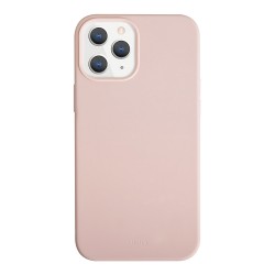 Силиконовый чехол Uniq LINO Anti-microbial для iPhone 12 | 12 Pro, розовый