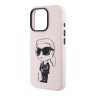 Karl Lagerfeld для iPhone 16 Pro Max чехол Liquid Silicone NFT Graffiti Karl Ikonik Hard Pink (MagSafe)