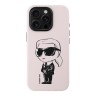 Karl Lagerfeld для iPhone 16 Pro Max чехол Liquid Silicone NFT Graffiti Karl Ikonik Hard Pink (MagSafe)