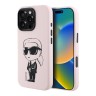 Karl Lagerfeld для iPhone 16 Pro Max чехол Liquid Silicone NFT Graffiti Karl Ikonik Hard Pink (MagSafe)