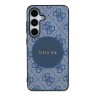 Guess для Galaxy S25+ чехол PU 4G with Round Patch Metal logo Hard Blue (MagSafe)