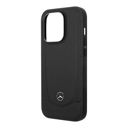 Mercedes для iPhone 14 Pro Max чехол Leather Urban Hard Black (MagSafe)