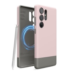 Elago для Galaxy S25 Ultra чехол GLIDE (tpu+pc) Lovely Pink/Medium Grey (Magnetic)