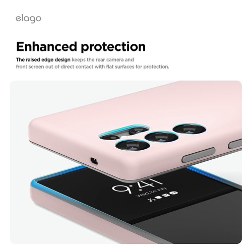 Elago для Galaxy S25 Ultra чехол GLIDE (tpu+pc) Lovely Pink/Medium Grey (Magnetic)