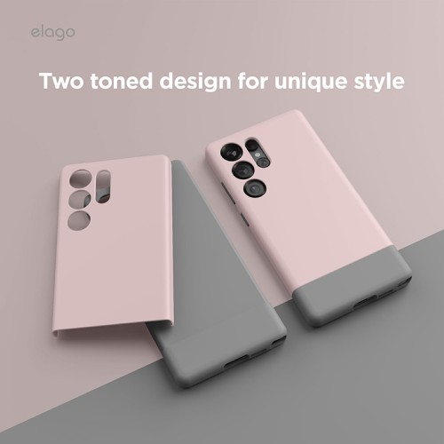 Elago для Galaxy S25 Ultra чехол GLIDE (tpu+pc) Lovely Pink/Medium Grey (Magnetic)