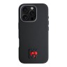 DKNY для iPhone 16 Pro чехол PU Heart Metal logo & Camera Hard Black (MagSafe)