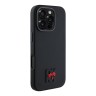 DKNY для iPhone 16 Pro чехол PU Heart Metal logo & Camera Hard Black (MagSafe)