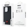 DKNY для iPhone 16 Pro чехол PU Heart Metal logo & Camera Hard Black (MagSafe)