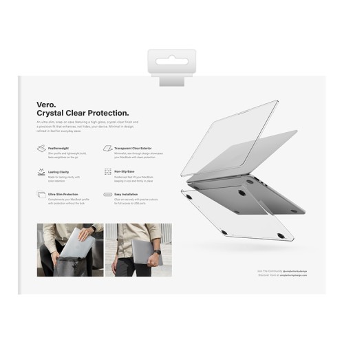 Uniq чехол для Macbook Air 13 (2022-2025 M2-M4) VERO (Crystal Clear)