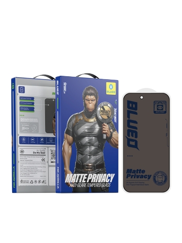 BlueO стекло для iPhone 17 Pro Max/16 Pro Max, Anti-peep Matte with Dustproof receiver Black