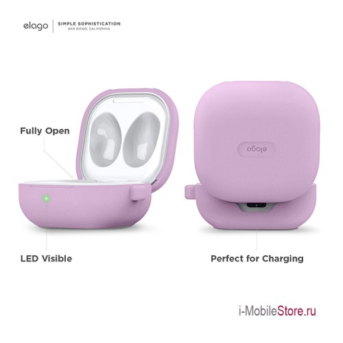 Силиконовый чехол Elago Silicone Hang case для Galaxy Buds 2/Live/Pro, Lavender