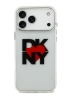 DKNY для iPhone 17 Pro Max чехол IML Heart Logo Metal camera Hard Transparent