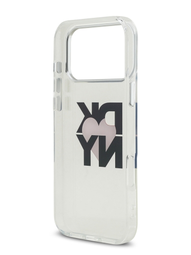 DKNY для iPhone 17 Pro Max чехол IML Heart Logo Metal camera Hard Transparent