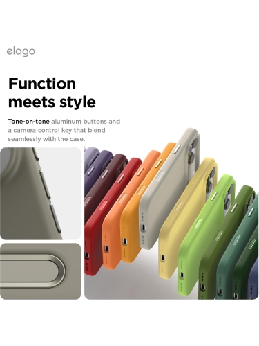 Elago для iPhone 17 Pro чехол Magnetic Silicone Medium Gray (MagSafe)