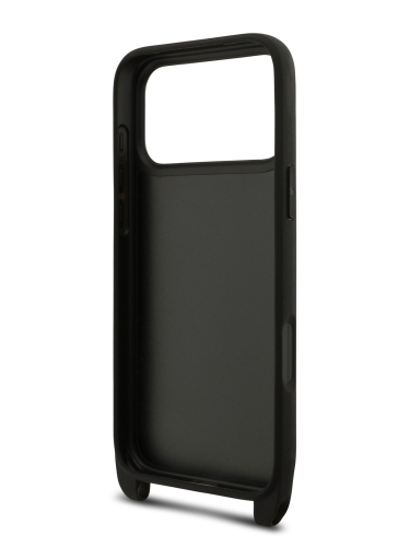 Karl Lagerfeld для iPhone 17 Pro Max чехол Crossbody PU Saffiano NFT Karl&Choupette Metal Hard + Strap Black