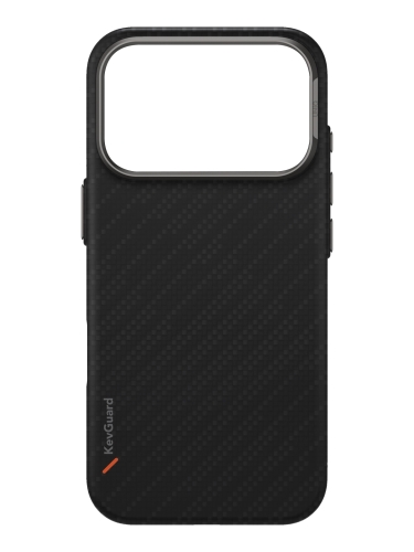 Uniq для iPhone 17 Pro чехол KEVA EDGE Full Kevlar Carbon Black (MagSafe)