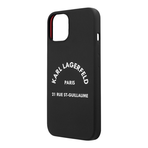 Чехол Karl Lagerfeld Liquid silicone RSG logo Hard для iPhone 13, черный