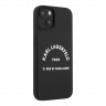 Чехол Karl Lagerfeld Liquid silicone RSG logo Hard для iPhone 13, черный