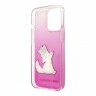 Чехол Karl Lagerfeld Choupette Fun Hard Gradient для iPhone 13 Pro Max, розовый