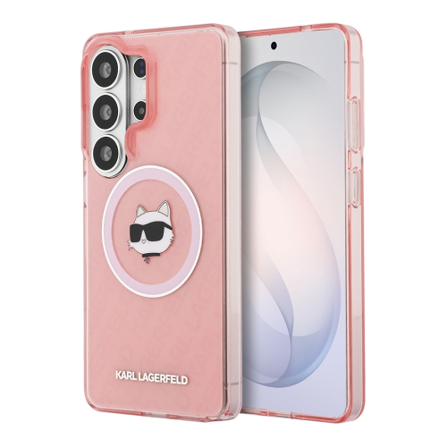 Karl Lagerfeld для Galaxy S26 Ultra чехол IML NFT Choupette Head on logo Hard Pink (MagSafe)