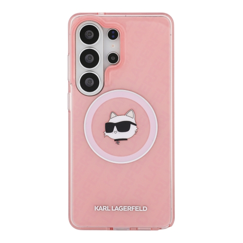 Karl Lagerfeld для Galaxy S26 Ultra чехол IML NFT Choupette Head on logo Hard Pink (MagSafe)