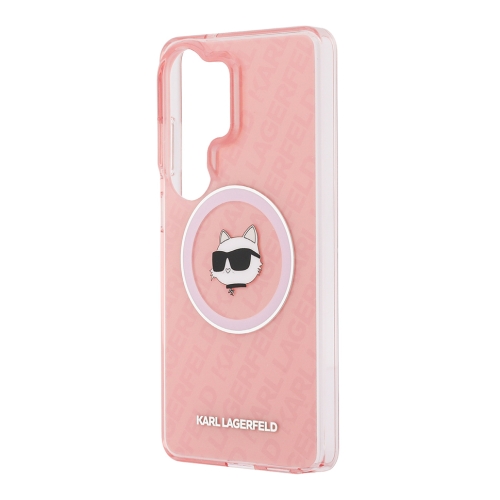 Karl Lagerfeld для Galaxy S26 Ultra чехол IML NFT Choupette Head on logo Hard Pink (MagSafe)
