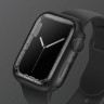 Чехол со стеклом Uniq Legion 9H Curved glass для Apple Watch 7 45 мм, черный