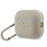 Guess для Airpods Pro 3 чехол PU Grained leather with Classic metal logo and Carabin Gold