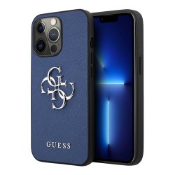 Чехол Guess PU Saffiano 4G Big metal logo Hard для iPhone 13 Pro, синий