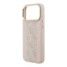 Guess для iPhone 17 Pro Max чехол PU 4G Stripe Classic metal logo Gold camera Hard Pink (MagSafe)