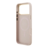 Guess для iPhone 17 Pro Max чехол PU 4G Stripe Classic metal logo Gold camera Hard Pink (MagSafe)