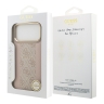 Guess для iPhone 17 Pro Max чехол PU 4G Stripe Classic metal logo Gold camera Hard Pink (MagSafe)