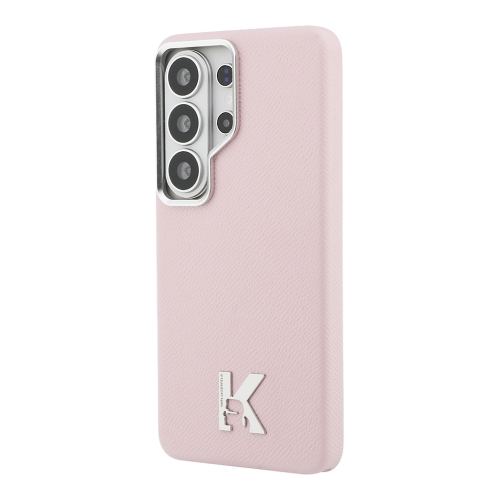 Karl Lagerfeld для Galaxy S26 Ultra чехол PU Full Wrapped K HEAD Metal logo & Cam Hard Pink (MagSafe)