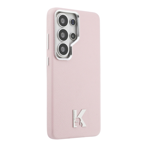 Karl Lagerfeld для Galaxy S26 Ultra чехол PU Full Wrapped K HEAD Metal logo & Cam Hard Pink (MagSafe)