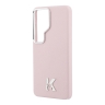 Karl Lagerfeld для Galaxy S26 Ultra чехол PU Full Wrapped K HEAD Metal logo & Cam Hard Pink (MagSafe)