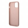 Чехол Guess PU Saffiano with Metal logo Hard для iPhone 14, розовый