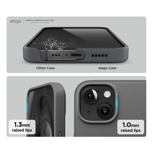 Чехол Elago Soft Silicone для iPhone 13, серый