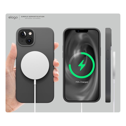 Чехол Elago Soft Silicone для iPhone 13, серый