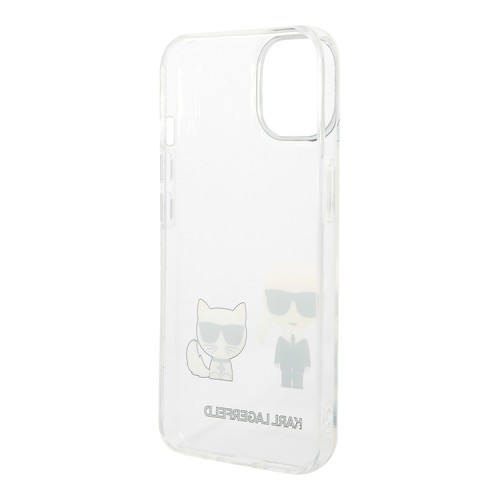 Чехол Lagerfeld Karl&Choupette Hard для iPhone 14, прозрачный